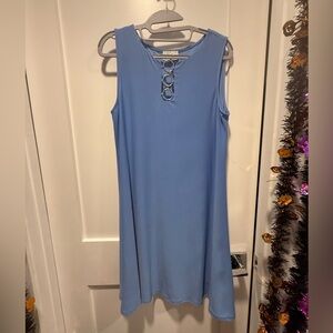 Elegant Blue Sleeveless Dress